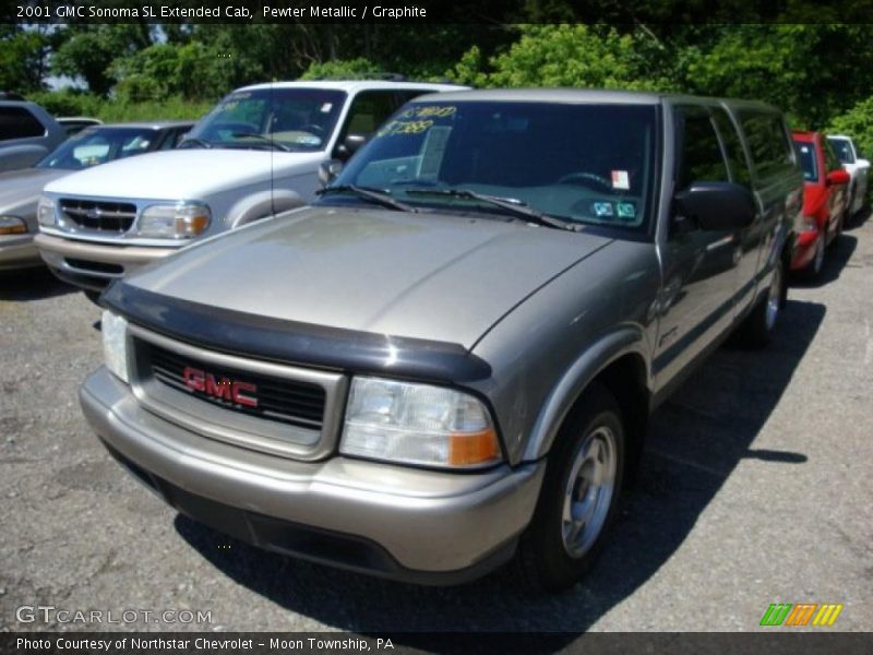 Pewter Metallic / Graphite 2001 GMC Sonoma SL Extended Cab
