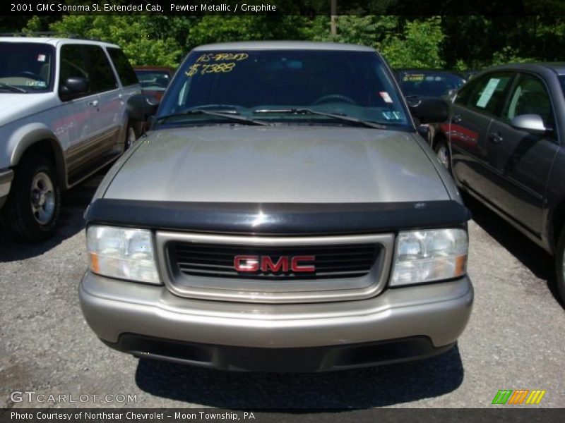 Pewter Metallic / Graphite 2001 GMC Sonoma SL Extended Cab