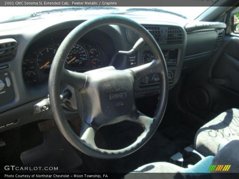 Pewter Metallic / Graphite 2001 GMC Sonoma SL Extended Cab