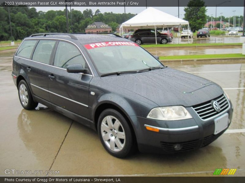 Blue Anthracite Pearl / Grey 2003 Volkswagen Passat GLX 4Motion Wagon