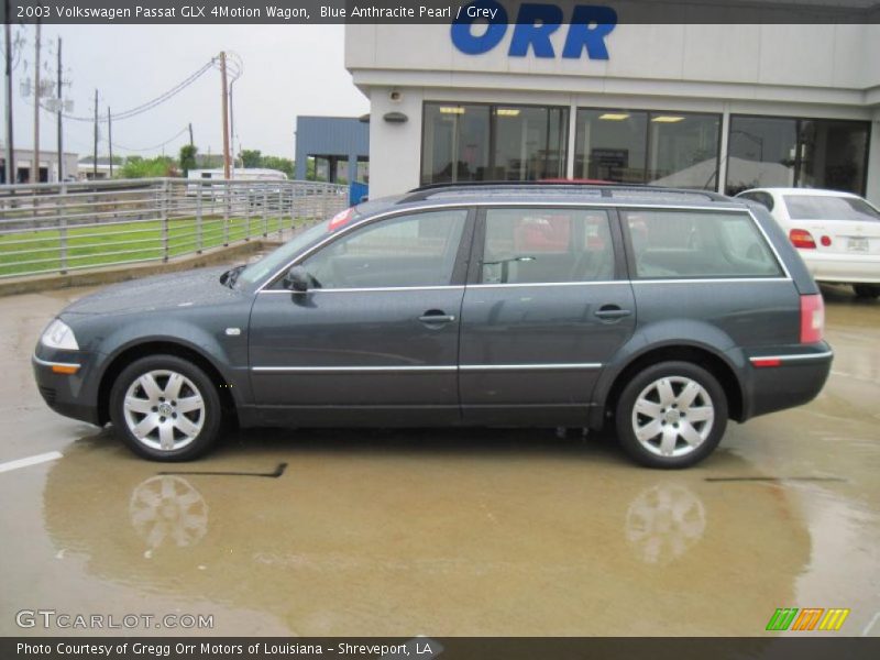 Blue Anthracite Pearl / Grey 2003 Volkswagen Passat GLX 4Motion Wagon