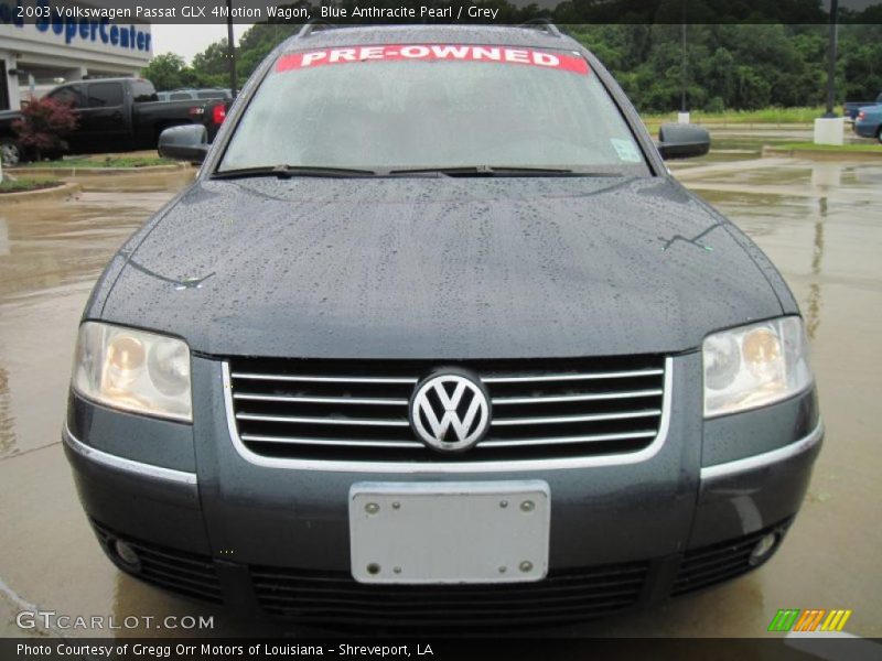 Blue Anthracite Pearl / Grey 2003 Volkswagen Passat GLX 4Motion Wagon