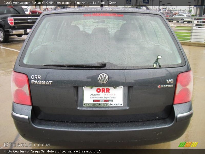 Blue Anthracite Pearl / Grey 2003 Volkswagen Passat GLX 4Motion Wagon