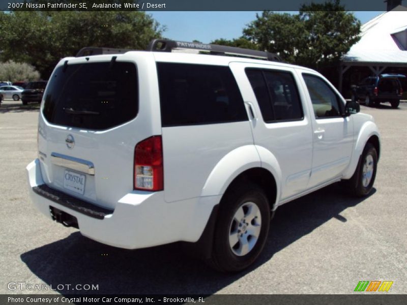 Avalanche White / Desert 2007 Nissan Pathfinder SE