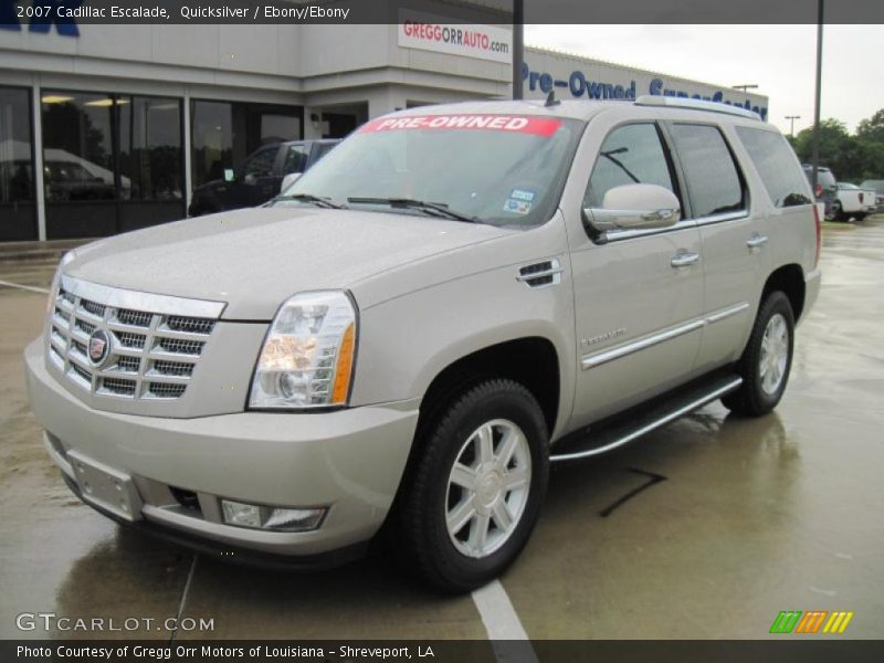 Quicksilver / Ebony/Ebony 2007 Cadillac Escalade