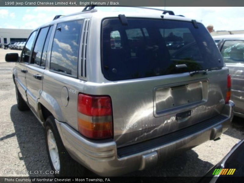 Bright Platinum / Black 1998 Jeep Grand Cherokee Limited 4x4