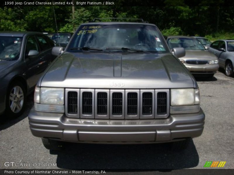 Bright Platinum / Black 1998 Jeep Grand Cherokee Limited 4x4