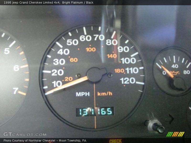 Bright Platinum / Black 1998 Jeep Grand Cherokee Limited 4x4