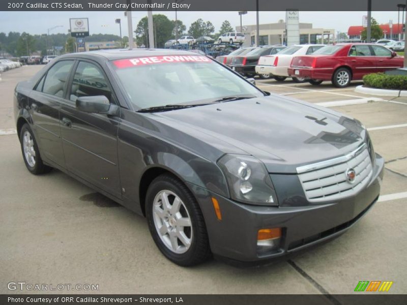 Thunder Gray Chromaflair / Ebony 2007 Cadillac CTS Sedan