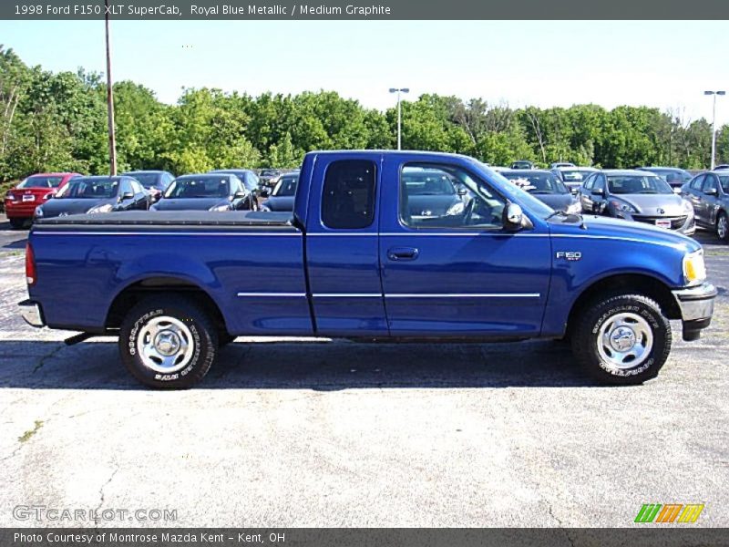 Royal Blue Metallic / Medium Graphite 1998 Ford F150 XLT SuperCab