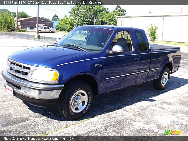 Royal Blue Metallic / Medium Graphite 1998 Ford F150 XLT SuperCab