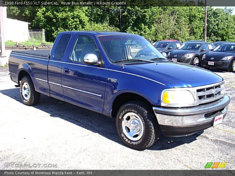 Royal Blue Metallic / Medium Graphite 1998 Ford F150 XLT SuperCab