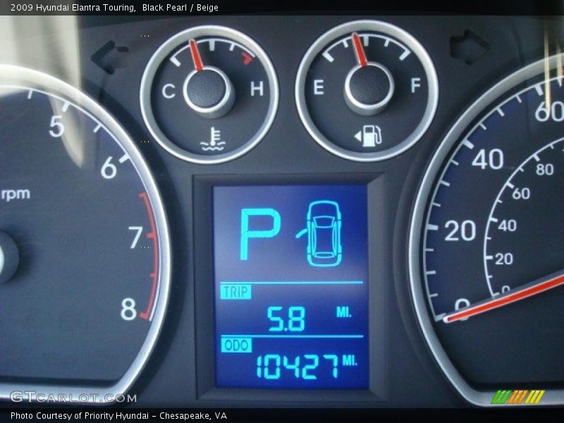 Black Pearl / Beige 2009 Hyundai Elantra Touring