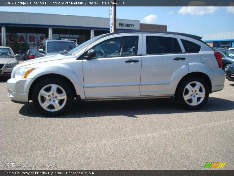 Bright Silver Metallic / Pastel Slate Gray/Blue 2007 Dodge Caliber SXT