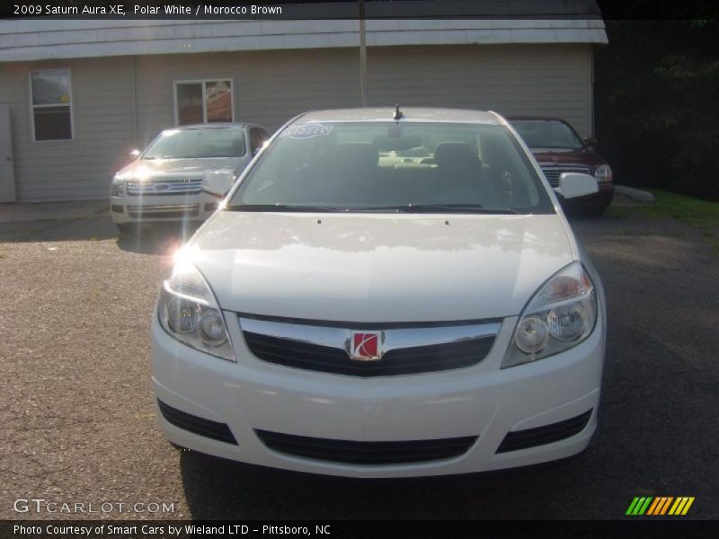 Polar White / Morocco Brown 2009 Saturn Aura XE