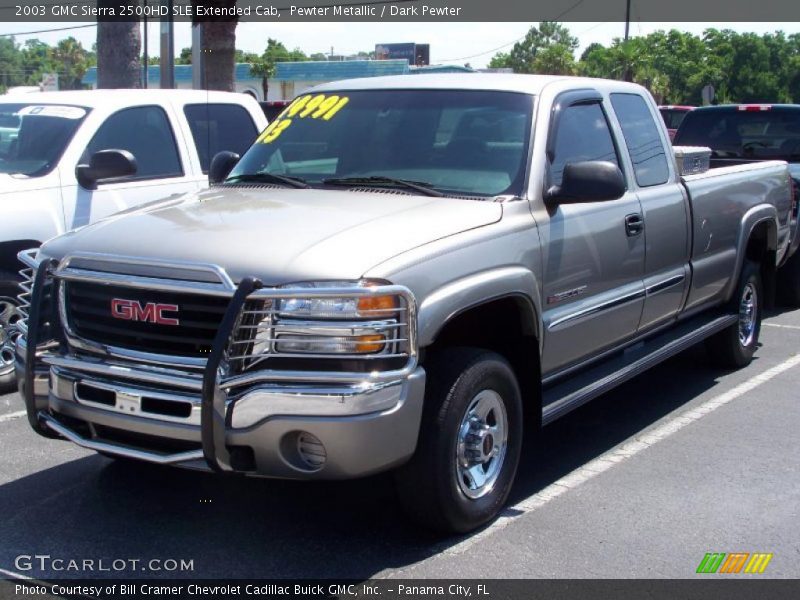 Pewter Metallic / Dark Pewter 2003 GMC Sierra 2500HD SLE Extended Cab