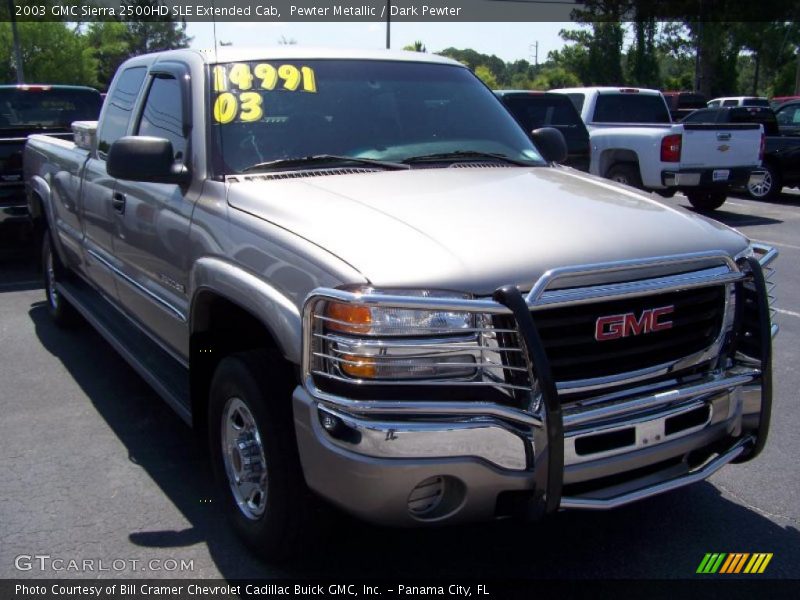 Pewter Metallic / Dark Pewter 2003 GMC Sierra 2500HD SLE Extended Cab