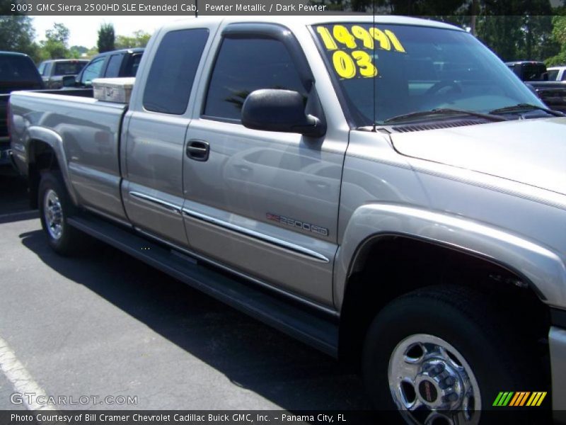 Pewter Metallic / Dark Pewter 2003 GMC Sierra 2500HD SLE Extended Cab