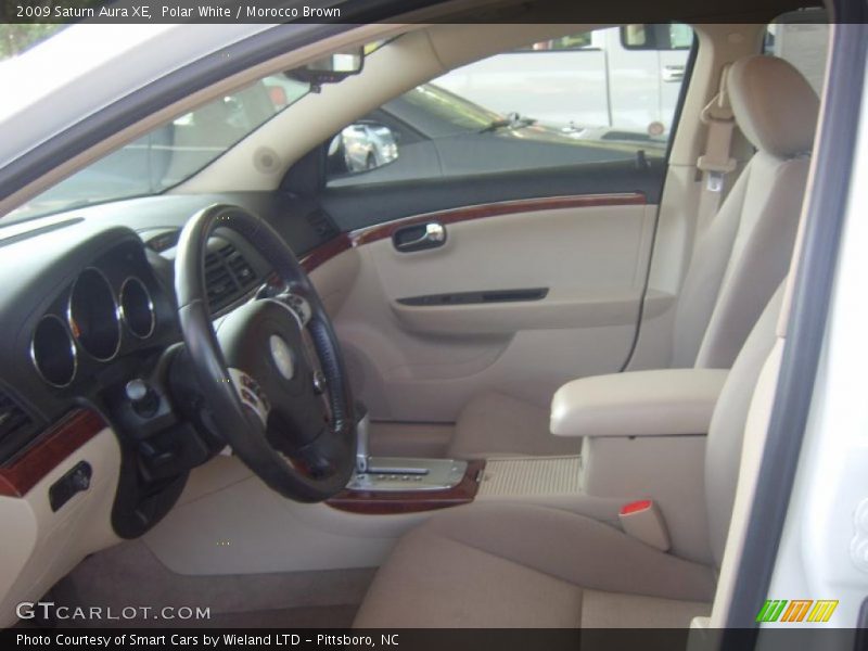 Polar White / Morocco Brown 2009 Saturn Aura XE