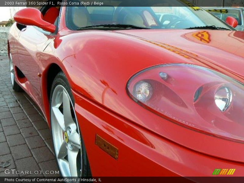 Rosso Corsa (Red) / Beige 2003 Ferrari 360 Spider F1
