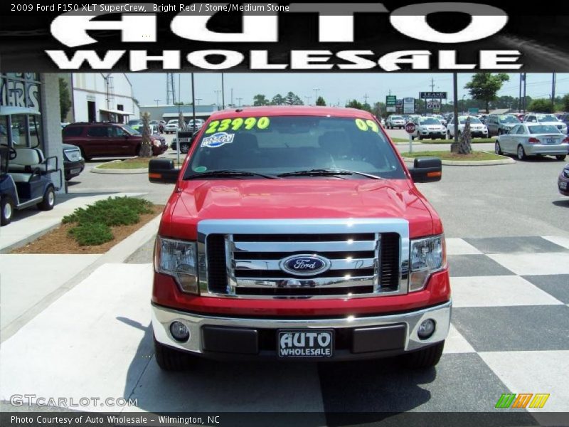 Bright Red / Stone/Medium Stone 2009 Ford F150 XLT SuperCrew