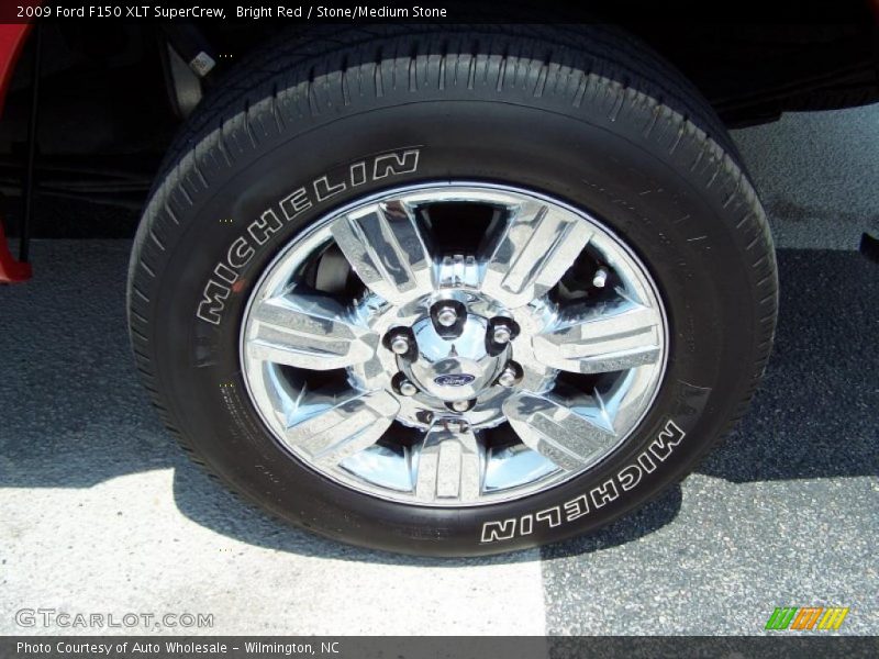 Bright Red / Stone/Medium Stone 2009 Ford F150 XLT SuperCrew