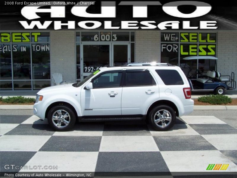 Oxford White / Charcoal 2008 Ford Escape Limited