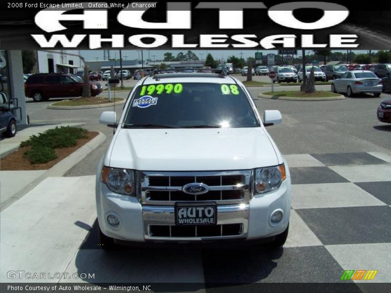 Oxford White / Charcoal 2008 Ford Escape Limited