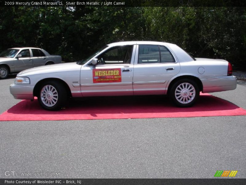 Silver Birch Metallic / Light Camel 2009 Mercury Grand Marquis LS