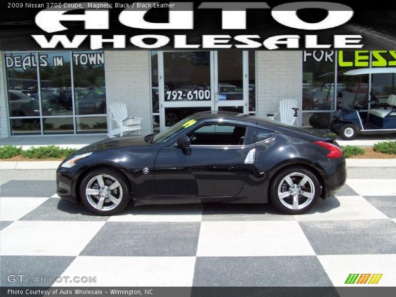Magnetic Black / Black Leather 2009 Nissan 370Z Coupe