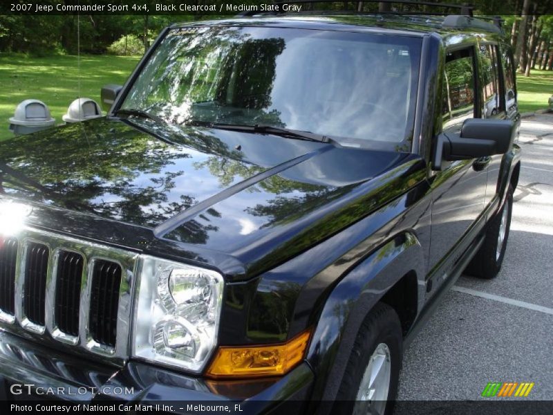 Black Clearcoat / Medium Slate Gray 2007 Jeep Commander Sport 4x4