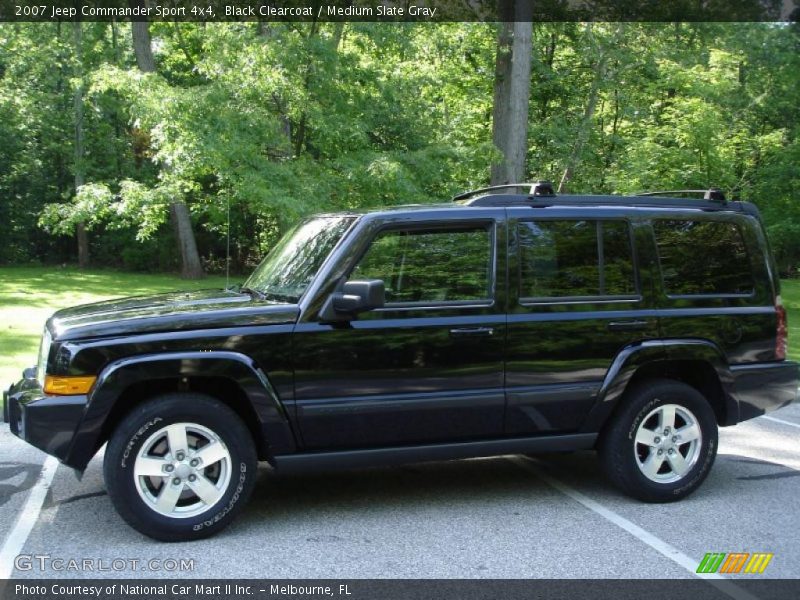 Black Clearcoat / Medium Slate Gray 2007 Jeep Commander Sport 4x4