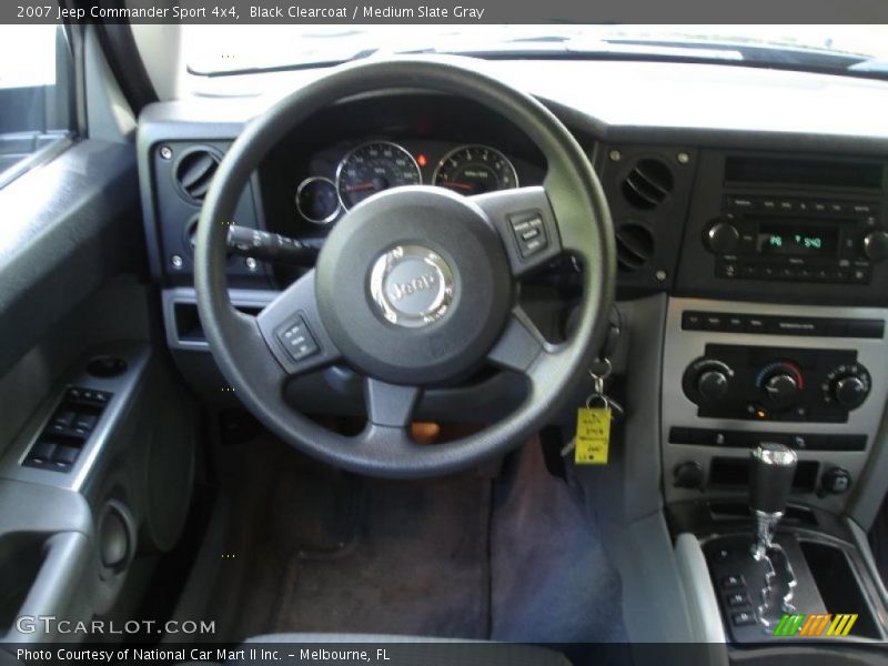 Black Clearcoat / Medium Slate Gray 2007 Jeep Commander Sport 4x4