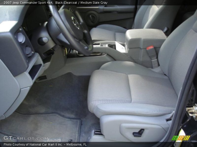 Black Clearcoat / Medium Slate Gray 2007 Jeep Commander Sport 4x4