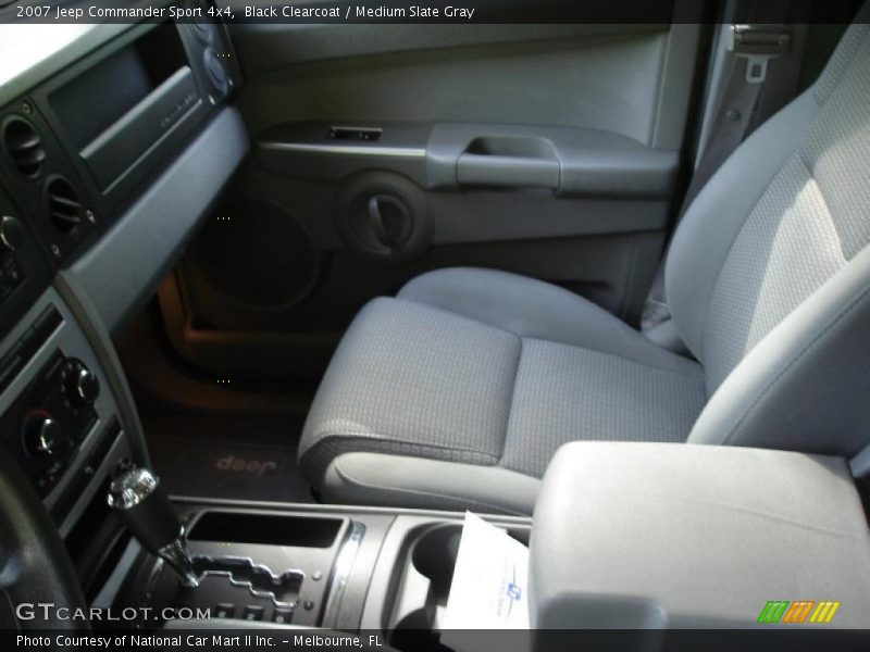 Black Clearcoat / Medium Slate Gray 2007 Jeep Commander Sport 4x4