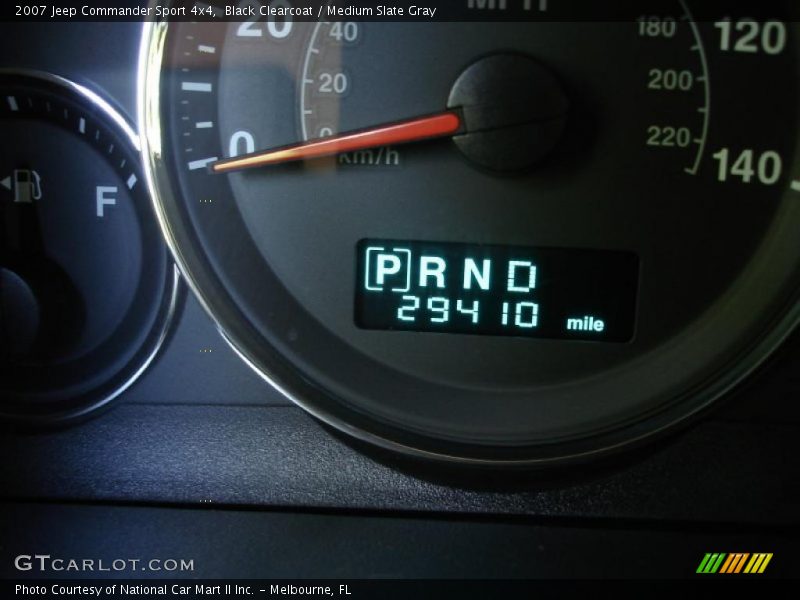 Black Clearcoat / Medium Slate Gray 2007 Jeep Commander Sport 4x4