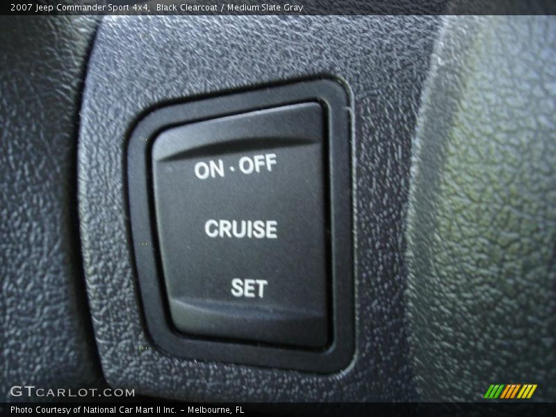 Black Clearcoat / Medium Slate Gray 2007 Jeep Commander Sport 4x4