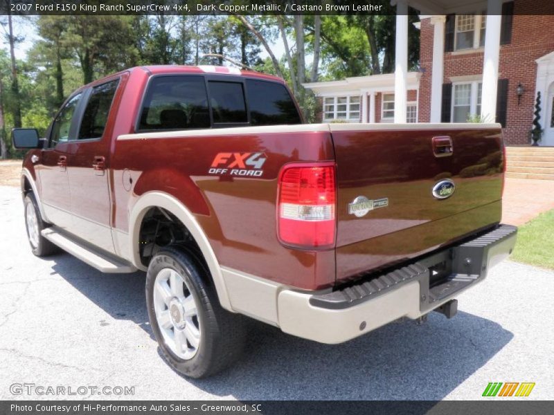 Dark Copper Metallic / Castano Brown Leather 2007 Ford F150 King Ranch SuperCrew 4x4