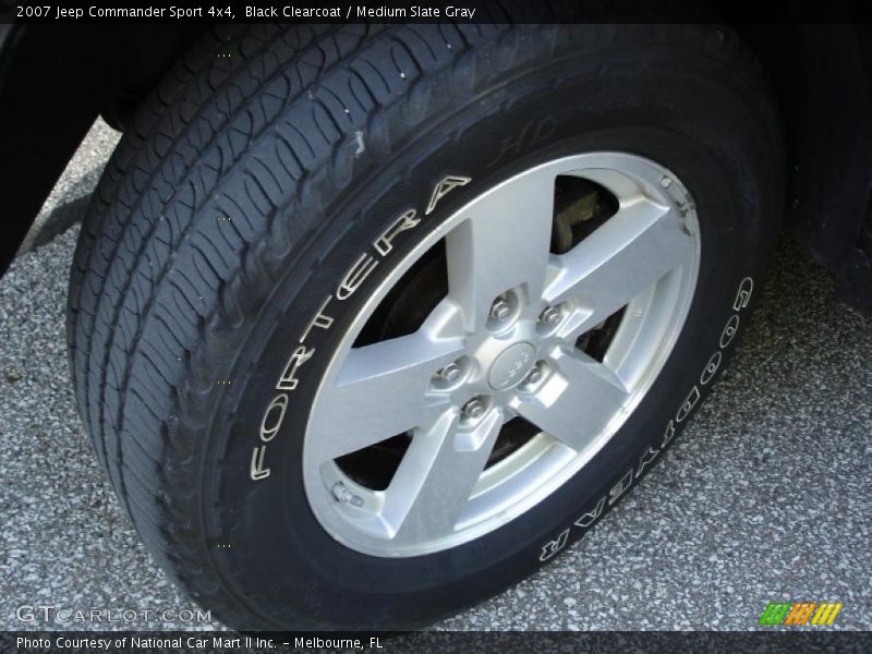 Black Clearcoat / Medium Slate Gray 2007 Jeep Commander Sport 4x4