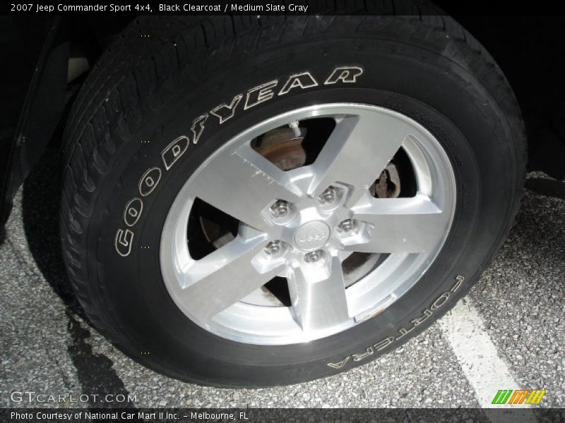 Black Clearcoat / Medium Slate Gray 2007 Jeep Commander Sport 4x4