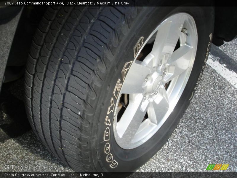 Black Clearcoat / Medium Slate Gray 2007 Jeep Commander Sport 4x4