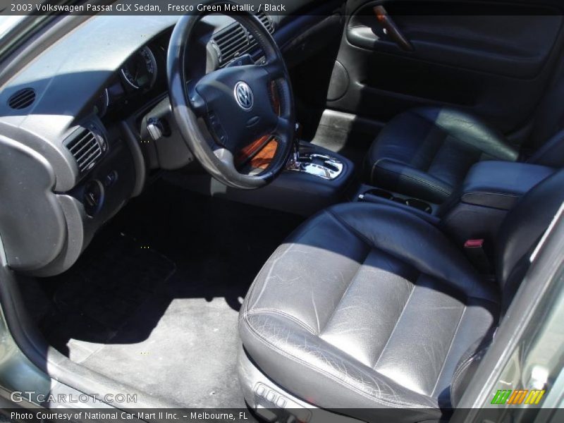 Fresco Green Metallic / Black 2003 Volkswagen Passat GLX Sedan
