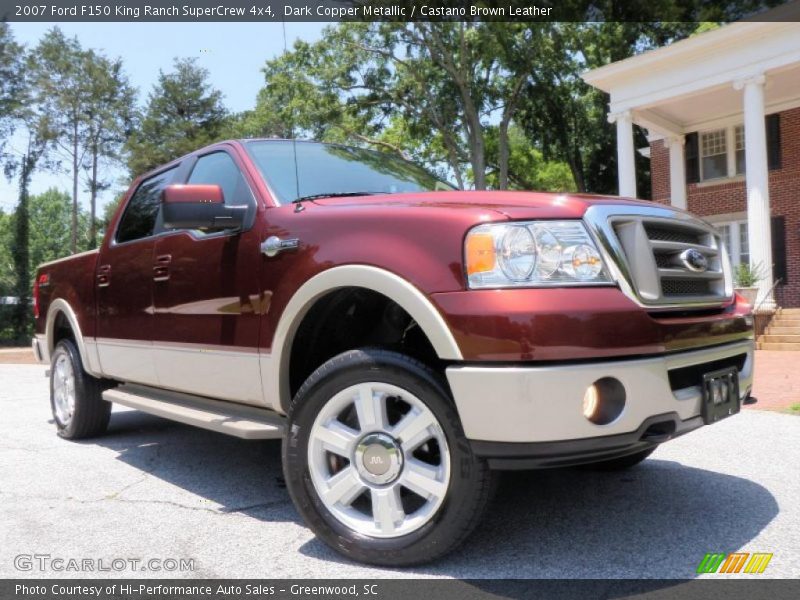 Dark Copper Metallic / Castano Brown Leather 2007 Ford F150 King Ranch SuperCrew 4x4