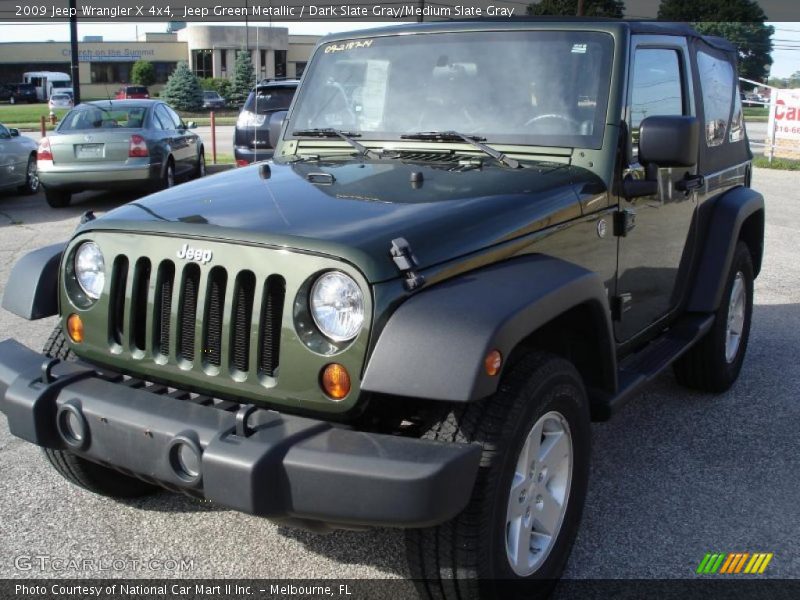 Jeep Green Metallic / Dark Slate Gray/Medium Slate Gray 2009 Jeep Wrangler X 4x4