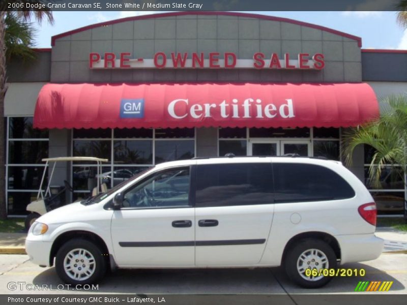 Stone White / Medium Slate Gray 2006 Dodge Grand Caravan SE