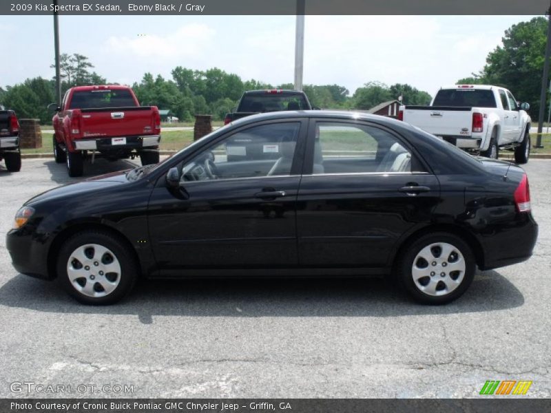 Ebony Black / Gray 2009 Kia Spectra EX Sedan