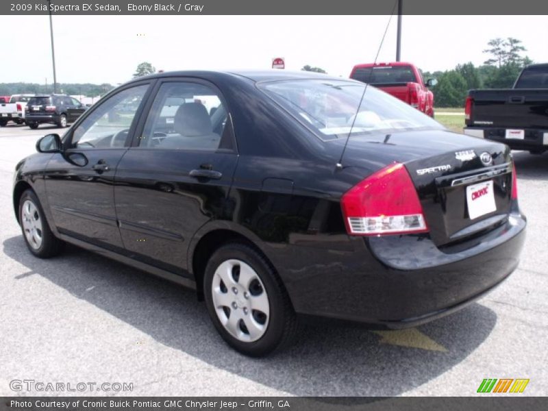 Ebony Black / Gray 2009 Kia Spectra EX Sedan