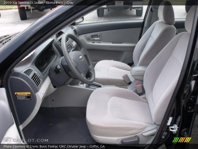 Ebony Black / Gray 2009 Kia Spectra EX Sedan