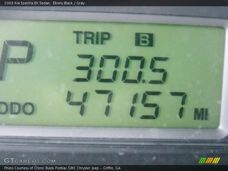 Ebony Black / Gray 2009 Kia Spectra EX Sedan