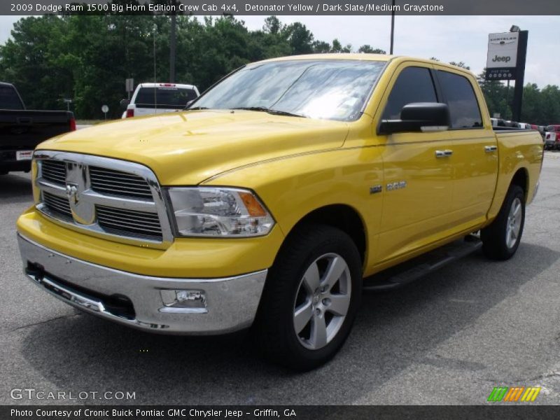 Detonator Yellow / Dark Slate/Medium Graystone 2009 Dodge Ram 1500 Big Horn Edition Crew Cab 4x4